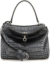 Balenciaga - Silver Leather Mini Rodeo Handbag - Lyst