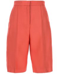 Agnona - Coral Wool Blend Bermuda Shorts - Lyst
