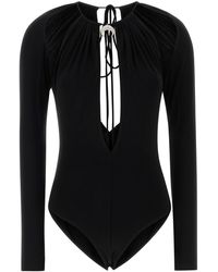Marine Serre - Stretch Viscose Bodysuit - Lyst