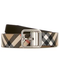Burberry - B Buckle Check Reversible Belt - Lyst