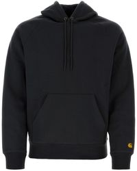 Carhartt - Black Cotton Blend Hooded Chase Sweat - Lyst