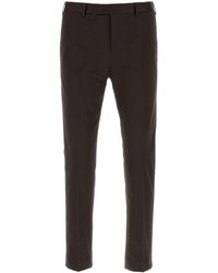 PT Torino - Chocolate Stretch Cotton Pant - Lyst