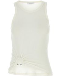 Rabanne - White Stretch Cotton Tank Top - Lyst