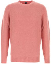 Fedeli - Salmon Stretch Wool Blend Sweater - Lyst