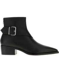 McQueen - Stivaletti Heron in pelle nera - Lyst