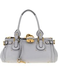 Chloé - Powder Blue Leather Paddington Shoulder Bag - Lyst