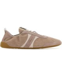 Chloé - Cappuccino Suede Chloã¨ Kick Sneakers - Lyst