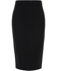 Tom Ford - Black Stretch Viscose Blend Skirt - Lyst