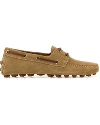 Tod's - Mocassini Bubble in pelle scamosciata beige - Lyst