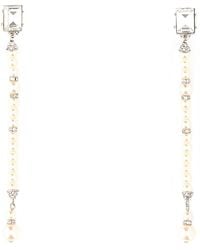 Alessandra Rich - Embellished Metal Earrings - Lyst