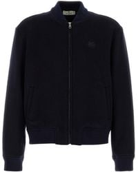Etro - Midnight Blue Wool Blend Bomber Jacket - Lyst
