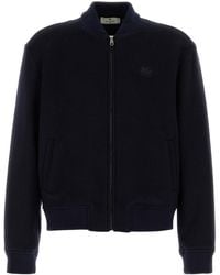 Etro - Midnight Blue Wool Blend Bomber Jacket - Lyst