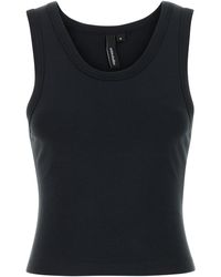 Entire studios - Canotta in cotone stretch nero - Lyst