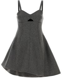 Jil Sander - Dark Wool Mini Dress - Lyst