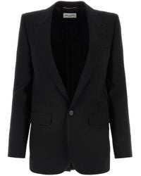 Saint Laurent - VESTE CLASSIQUE COL CRANTE 1B - Lyst