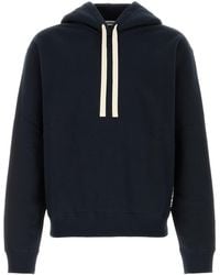 Jil Sander - Midnight Blue Cotton Sweatshirt - Lyst