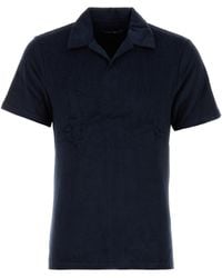 Frescobol Carioca - Navy Blue Terry Fabric Faustino Polo Shirt - Lyst