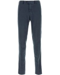 PT Torino - Navy Blue Stretch Linen Blend Pant - Lyst