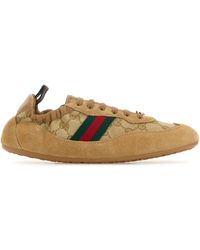 Gucci - Sneakers Shift in tessuto GG e pelle scamosciata - Lyst