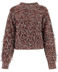 DURAZZI MILANO - Embroidered Cotton Blend Sweater - Lyst