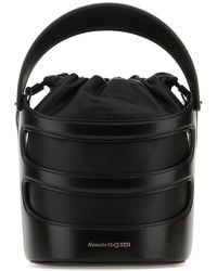McQueen - Borsa a secchiello The Rise in pelle nera - Lyst
