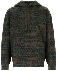 Valentino Garavani - Felpa oversize in misto cotone stampato - Lyst