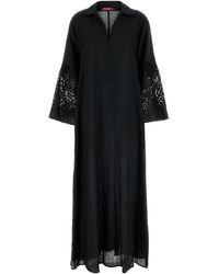Max Mara - Abito Strano in lino nero - Lyst