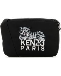 KENZO - Borsa a tracolla Happy Tiger in tessuto nero - Lyst
