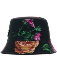 Prada - Cappello da pescatore in cotone stampato - Lyst