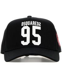 DSquared² - Cappello da baseball in cotone nero - Lyst
