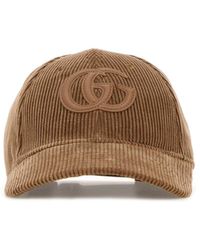 Gucci - Cappello da baseball in velluto a coste cammello - Lyst