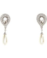 Alessandra Rich - Silver Metal Earrings - Lyst