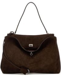 Balenciaga - Dark Suede Large Rodeo Handbag - Lyst