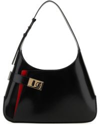 Ferragamo - Salvatore Leather Large Arch Shoulder Bag - Lyst
