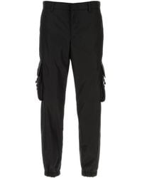Prada - Pantalone cargo in Re-Nylon nero - Lyst