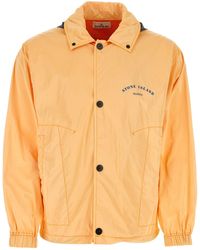Stone Island - Light Orange Nylon Ripstop Jacket - Lyst