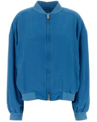 Versace - Blouson Overdyed Silk Poplin - Lyst
