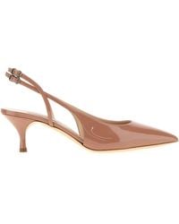 Casadei - Antiqued Pink Leather Giulia Pumps - Lyst