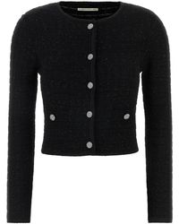 Alessandra Rich - Sequin Knit Cardigan - Lyst