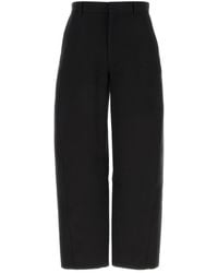 Givenchy - Black Cotton Wide-leg Pant - Lyst