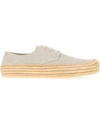 Loewe - Scarpe stringate Rio in pelle scamosciata grigio chiaro - Lyst