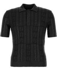 Fendi - Polo in lana nera - Lyst