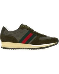 Gucci - Sneakers Re-Motion verde oliva in tessuto Original GG e pelle scamosciata - Lyst