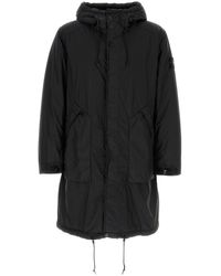 Stone Island - Black Nylon Parka - Lyst
