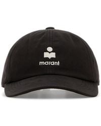 Isabel Marant - Cappello da baseball Tomas in cotone nero - Lyst