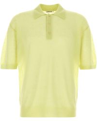 AURALEE - Acid Green Mohair Blend Polo Shirt - Lyst