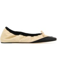 ARMARIUM - Ivory Nappa Leather Camilla Ballerinas - Lyst