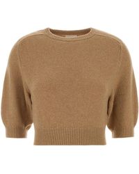KHAITE - Camel Wool Blend Lorelai Sweater - Lyst