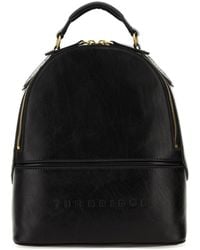 The Bridge - Black Leather Daphne Backpack - Lyst