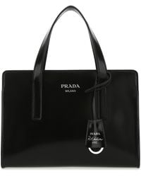 Prada - Borsa a mano Re-Edition 1995 in pelle nera - Lyst